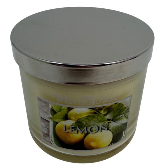 Bath & Body Works Other - Bath & Body Works - Lemon Scented Candle 4 oz 1-Wick - White Barn - Unused